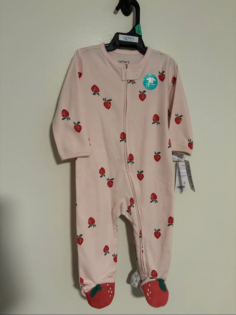 Carter's Peach & Floral Baby Girls 3-Pack Footed One-Pieces